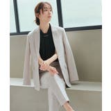 Aセット/ライトグレージュ(WH) | 選べる6タイプ洗えるスタイリッシュビジネススーツパンツセット | RUIRUE BOUTIQUE
