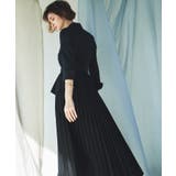 ブラック(BL) | ドッキングプリーツワンピーススーツ | RUIRUE BOUTIQUE