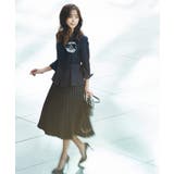ネイビー(NE) | ドッキングプリーツワンピーススーツ | RUIRUE BOUTIQUE