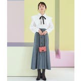 ブルー×オフ(PBU) | ビッグカラードッキングマーメイドシルエットワンピース | RUIRUE BOUTIQUE