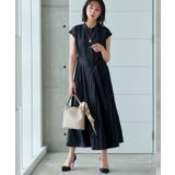 プリーツパネル・フレンチスリーブ ロングワンピース | RUIRUE BOUTIQUE | 詳細画像12