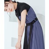 プリーツパネル・フレンチスリーブ ロングワンピース | RUIRUE BOUTIQUE | 詳細画像3