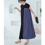 プリーツパネル・フレンチスリーブ ロングワンピース | RUIRUE BOUTIQUE | 詳細画像5