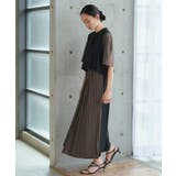 バイカラーシャツプリーツ半袖ワンピース | RUIRUE BOUTIQUE | 詳細画像13