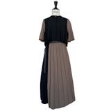 バイカラーシャツプリーツ半袖ワンピース | RUIRUE BOUTIQUE | 詳細画像14