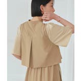 バイカラーシャツプリーツ半袖ワンピース | RUIRUE BOUTIQUE | 詳細画像8