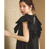 ショルダーフリルAラインリラクシーワンピース | RUIRUE BOUTIQUE | 詳細画像3