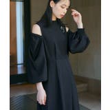 【ストレッチ/2way】袖配色オープンショルダーフレアワンピース | RUIRUE BOUTIQUE | 詳細画像10 