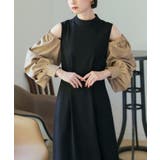 【ストレッチ/2way】袖配色オープンショルダーフレアワンピース | RUIRUE BOUTIQUE | 詳細画像14 