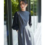 【ストレッチ/2way】袖配色オープンショルダーフレアワンピース | RUIRUE BOUTIQUE | 詳細画像2 