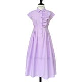 ワンサイドフリルフレンチスリーブシャツワンピース | RUIRUE BOUTIQUE | 詳細画像24