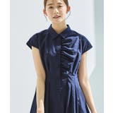 ワンサイドフリルフレンチスリーブシャツワンピース | RUIRUE BOUTIQUE | 詳細画像3