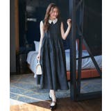 襟付きシアージャカードギャザーフレアワンピース | RUIRUE BOUTIQUE | 詳細画像10