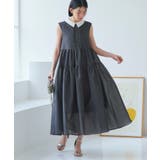 襟付きシアージャカードギャザーフレアワンピース | RUIRUE BOUTIQUE | 詳細画像16