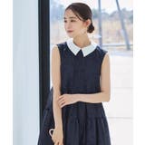 襟付きシアージャカードギャザーフレアワンピース | RUIRUE BOUTIQUE | 詳細画像2