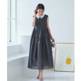 襟付きシアージャカードギャザーフレアワンピース | RUIRUE BOUTIQUE | 詳細画像18