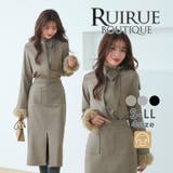 【2way/洗える】ファーカフス ボウタイトップス＆ナロースカート | RUIRUE BOUTIQUE | 詳細画像1 