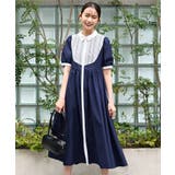 レース切り替えフレアシャツワンピース | RUIRUE BOUTIQUE | 詳細画像1 