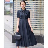 ネイビー(NE) | プリーツスカートワンピース | RUIRUE BOUTIQUE