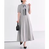 グレージュ(PGY) | プリーツスカートワンピース | RUIRUE BOUTIQUE