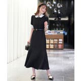 ブラック(BL) | バイカラークラシックワンピース | RUIRUE BOUTIQUE