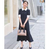 ダークネイビー(NE) | バイカラークラシックワンピース | RUIRUE BOUTIQUE