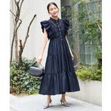 ネイビー(NE) | ティアードボリュームシャツワンピース | RUIRUE BOUTIQUE