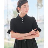 【洗える】ビジューボタン・フレア ポロワンピース | RUIRUE BOUTIQUE | 詳細画像3 