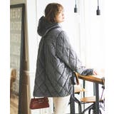 A/ベロア/グレー(GY) | ライトサーモキルティングウォームパデットコート | RUIRUE BOUTIQUE