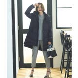 ネイビー(NE) | ライトサーモレイヤードヘムフーディーパデットコート | RUIRUE BOUTIQUE