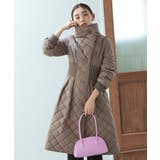 カーキブラウン(BR) | ライトサーモキルティングサイドリブコート | RUIRUE BOUTIQUE