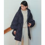 ネイビー(NE) | ファイバーライトサーモ・ボリュームスリーブキルティングコート | RUIRUE BOUTIQUE
