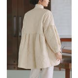 ミックスステッチ・ボリュームペプラム中綿コート | RUIRUE BOUTIQUE | 詳細画像9 