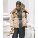 ベージュ(BE) | 【洗える/撥水/静電気防止】エコファーカラー ダウンコート | RUIRUE BOUTIQUE
