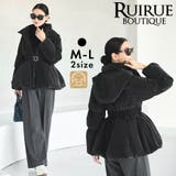 グロスタフタ ×ダウン 洗える・フーディーダウンコート(共生地ゴムベルト付き) | RUIRUE BOUTIQUE | 詳細画像1 