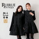 洗える・キルティング ジレワンピース(パール/リボン) | RUIRUE BOUTIQUE | 詳細画像1 