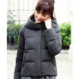 アッシュグレイ(G) | バックリボンショートダウンコート | RUIRUE BOUTIQUE