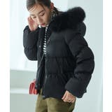 ブラック(BL) | フォックスファーシャーリングダウンジャケット | RUIRUE BOUTIQUE