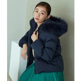 ネイビー(NE) | フォックスファーシャーリングダウンジャケット | RUIRUE BOUTIQUE