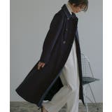 ネイビー(NE) | 【ウーリーストレッチ】フレアチェスターコート | RUIRUE BOUTIQUE