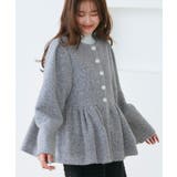 グレー(GY) | テディボアペプラムジャケット | RUIRUE BOUTIQUE