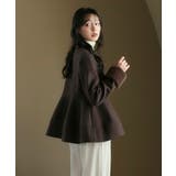 ニットメルトンコクーンペプラムショートコート | RUIRUE BOUTIQUE | 詳細画像21 