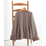 ニットメルトンコクーンペプラムショートコート | RUIRUE BOUTIQUE | 詳細画像30 