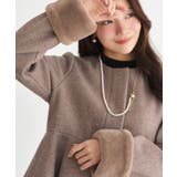 ニットメルトンコクーンペプラムショートコート | RUIRUE BOUTIQUE | 詳細画像5 