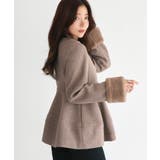 ニットメルトンコクーンペプラムショートコート | RUIRUE BOUTIQUE | 詳細画像6 