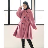 チェリーピンク(PN) | ゆるふわアシメカラー・シャギーコート(ベルト付き) | RUIRUE BOUTIQUE