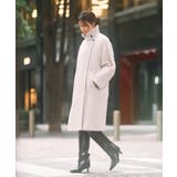 ライトグレイッシュピンク(WH) | 【日本生地】ウールモヘアブレンドヘアリーコクーンコート | RUIRUE BOUTIQUE