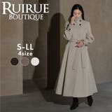 【2way】キレイシルエット ダブルマキシフレアコート(ベルト付き) スタンドカ… | RUIRUE BOUTIQUE | 詳細画像1