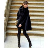 ダークネイビー(N) | フォックスファー付きケープコート | RUIRUE BOUTIQUE