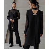 バックパールデザイントップス×フレアスリットパンツ | RUIRUE BOUTIQUE | 詳細画像1